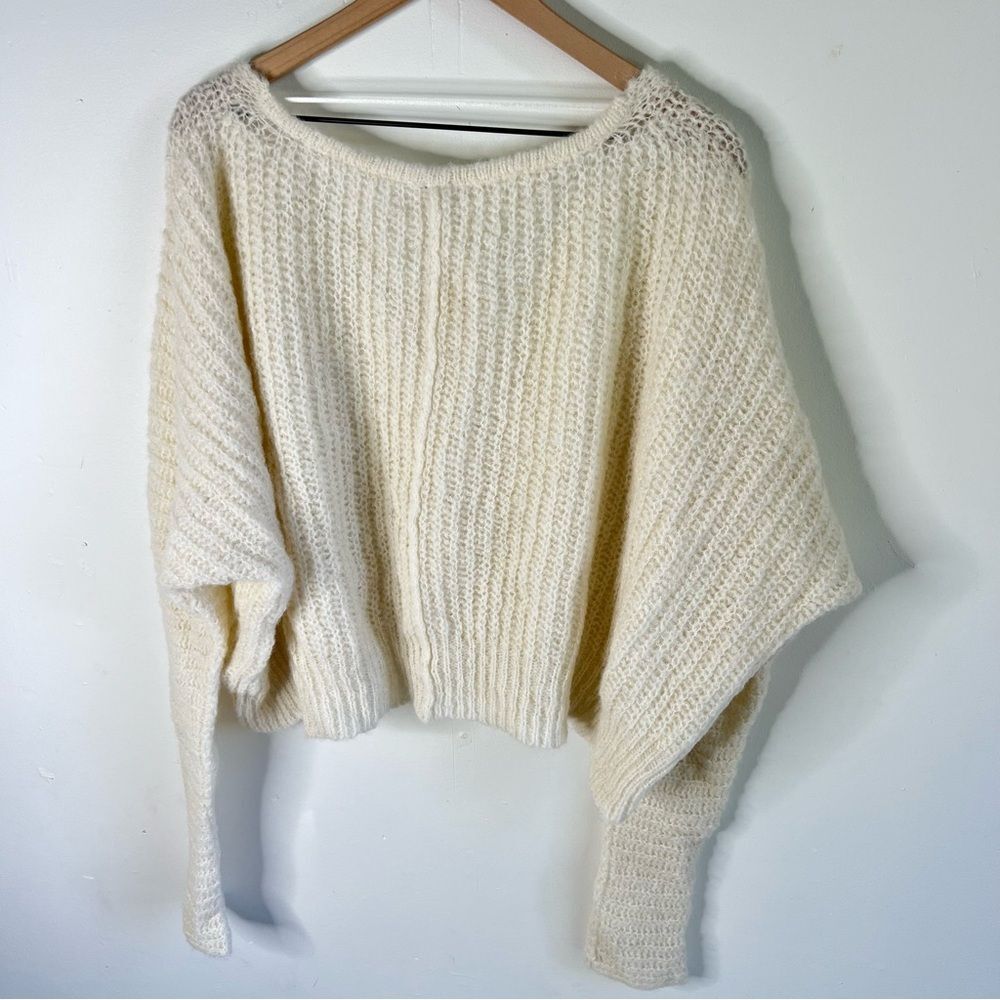 Free People Cream V-Neck Sweater - Picture 5 of 7